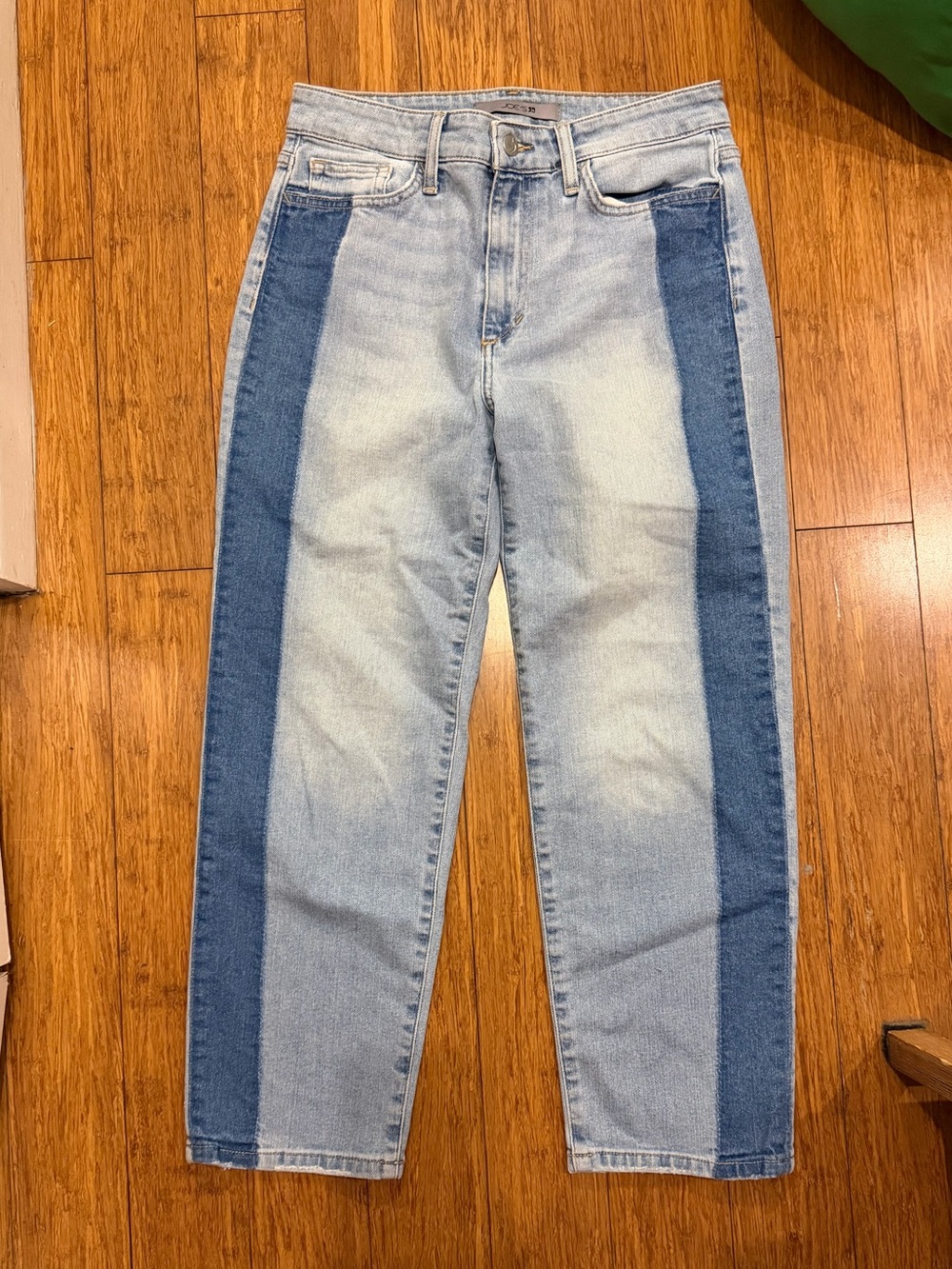 Joe's Jeans Two-Tone Light and Dark Blue Straight Jeans